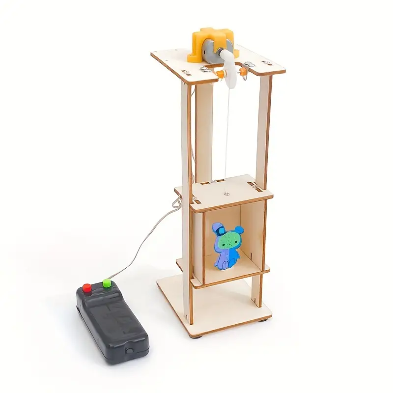 Kizabot Elevates Fun 3D Wooden Puzzle Elevator Physics & Engineering Kit for Kids!